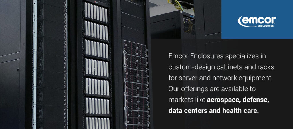 emcor enclosures specializes in custom-design cabinets and racks for server and network equipment